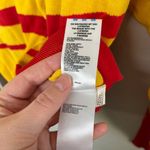 Adidas Carlo Gruber Womens Red Yellow Striped Full-Zip Knit Sweater Large Photo 8