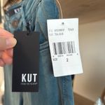 Kut From The Kloth NWT Mid-Rise Amy Crop Straight Leg Teal Blue Jeans, 2 Photo 3