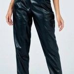 Princess Polly  Love Club Black Faux Vegan Leather Straight Pants Size 4 Photo 0