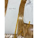 Edwin Straight Jeans Womens 27 White Denim Mid Rise Distressed Button Photo 4