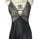 Victoria's Secret Victoria’s Secret SZ M black silky lace Lingerie slip Photo 0