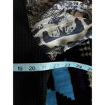 Andree by Unit Andree' By Unit Black/Gray Waffle Knit‎ Long Chiffon Snake Sleeves Blouse Size M Photo 6
