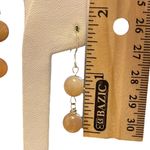 Sunstone 10MM Dangle Earrings Womens Sterling Silver Hook Beaded Boho Beachy Photo 2