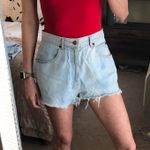 Vintage Light Wash High Waisted Shorts Blue Size 8 Photo 0