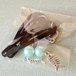 Handmade unique fun Kawaii harajuku fairy y2k kid core style dangle hair clip set of 2⭐️🐟💕🌀 Photo 3