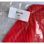NWT Callahan Knitwear Mimi Ribbed Cropped Halter Tank Top in Red Size L Photo 6
