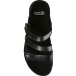 Earth Origins Women's Mira Loures Leather Adjustable Slide Sandal Black Size 7 Photo 2