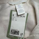 H&M NWT Off White Long Sleeve Blouse, Button Up Photo 5