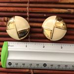 Givenchy Vintage Round Clip on Enamel Earrings Photo 4