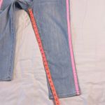 Women's 8P Modern Ankle Jean With Pink Side Stripe Light Wash Denim Blue Photo 3