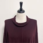 Jennifer Lopez Madera Plum Deep Purple Twist Front Turtleneck Knit Top XL NWT Photo 1