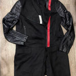 W118 By Walter Baker Black and Red Coat Jacket Medium New with Flaws Photo 0