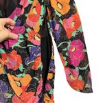 Rixo Golden Floral Mini Dress Size XS Ruched Stretch Silk Long Sleeve Retro Art Photo 4