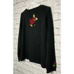 Tiara International Vintage  Fall pumpkin leaves floral knit zip sweater L. Photo 6