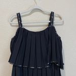 Ted Baker Meltea Embellished Black Tiered Dress US Size 8 $439 Flutter Sleeves Photo 8