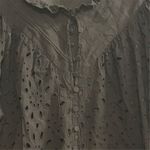 PRETTYGARDEN  Women's Black Embroidered Blouse L Long Puff Sleeve Photo 4