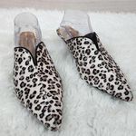 Comfortview ‎ Women's Black White Leopard Print Kitten Heel Mules Sandal Size 9 Photo 0