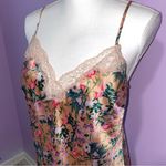 Victoria's Secret Silky Chemise Women L Slip Dress Nightgown Floral Lace Pink Photo 1