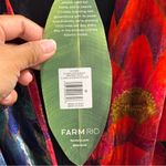 Farm Rio  Medium Flower Season Black Wrap Maxi Velvet Dress Wedding Formal Party Photo 4