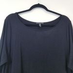 Eileen Fisher Women size XL Black Asymmetrical Lagenlook Shift Dress FLAWED Photo 11