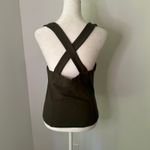 Anthropologie Porridge army green cross-strap tank top size M NWT Photo 4