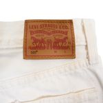 Levi's 501 Women's 25 Button Fly Denim White Shorts Photo 7