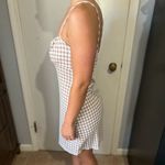 Moa Moa Boutique Plaid Mini Sundress Tan & Cream Size Medium Photo 1