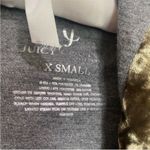 Juicy Couture  Y2K Olive Green Crushed Velvet Hoodie Girlie Metallic Oversized XS Photo 9