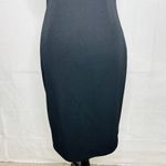 Cache  Black Cocktail Dress 90s Y2K Black Sz 2 Beaded Top Vintage V-Neck Photo 2