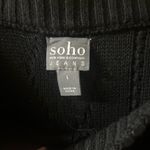 NY&CO Elegant Off the Shoulder Black Cable Knit Sweater size L Size L Photo 1