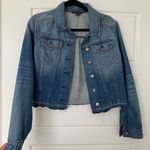 EXPRESS Cropped Denim Jacket Photo 0