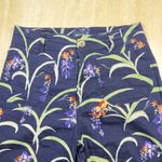 Maeve Anthropologie The Colette Floral Wide Leg Pants Navy Purple Orange Size 28 Blue Photo 9