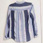 BeachLunchLounge Linen Blend Striped Button Up Top Photo 2
