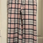 REWASH NWT  pink gray silver Plaid Lounge dorm Pants medium Photo 0