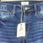 easel Los Angeles Floral Side Stripe Stretch Jeans Size Small NWOT Raw H… Photo 4