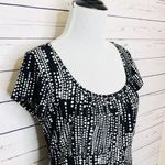 Briggs New York Stretch Cap Sleeve Ruffled Blouse Top Size Medium Photo 3