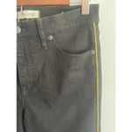 Madewell Jeans - 28 Black with Gold Piping Side Stripe 10” High Rise Skinny 0288 Photo 7