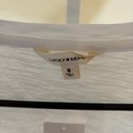 Lucky Brand  NWT Women's White Twist Front Red Blue Embroidered Stars Knit Top M Photo 2