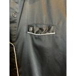 Victoria's Secret Victoria Secret Black Pajama Shirt Size Small Pink Stripe Button Up Loungewear Photo 2