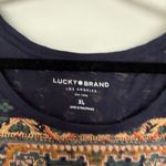 Lucky Brand  Women’s XL Navy Patterned Short Sleeve Top Photo 1