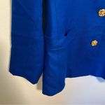 Charter Club Vintage  Wool Blazer Royal Blue Gold Photo 5