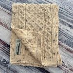 Aran Crafts 100% Wool Cable Knit Elegant Cream/Oatmeal Scarf Photo 0