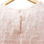 Calvin Klein Pastel Pink Shimmer Eyelash Short Sleeve Sweater Top Size 6 Y2K Photo 6