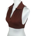 Urban Outfitters Out From Under Brown Sleeveless Ribbed Cropped Seamless Top M/L Photo 1