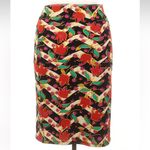 LuLaRoe Cassie Pencil Skirt Tulip Floral Zig Zag Garden Party Stretchy Size XL Photo 1