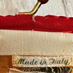 Red Raffia Kiss Lock Clutch Soft Italian Leather Interior Whimsy Evening Summer Photo 4