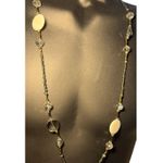 Beaded Lanyard ID Badge Holder Necklace Copper, Clear, Cream Beads Approx 32" White Photo 1