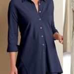 Soft Surroundings  Santa Barbara button down tunic top tan sz M Photo 1