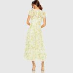 Mac Duggal  8009 Womens High Neck Ruffle Cap Sleeve Gown Dress Photo 3