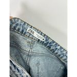 ZARA  Distressed High Waisted Straight Leg Jeans 6 Photo 6
